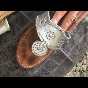 Jack Rogers Hampton Sandal Silver size 7.5